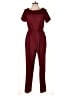 Shein Solid Burgundy Jumpsuit Size L - photo 1