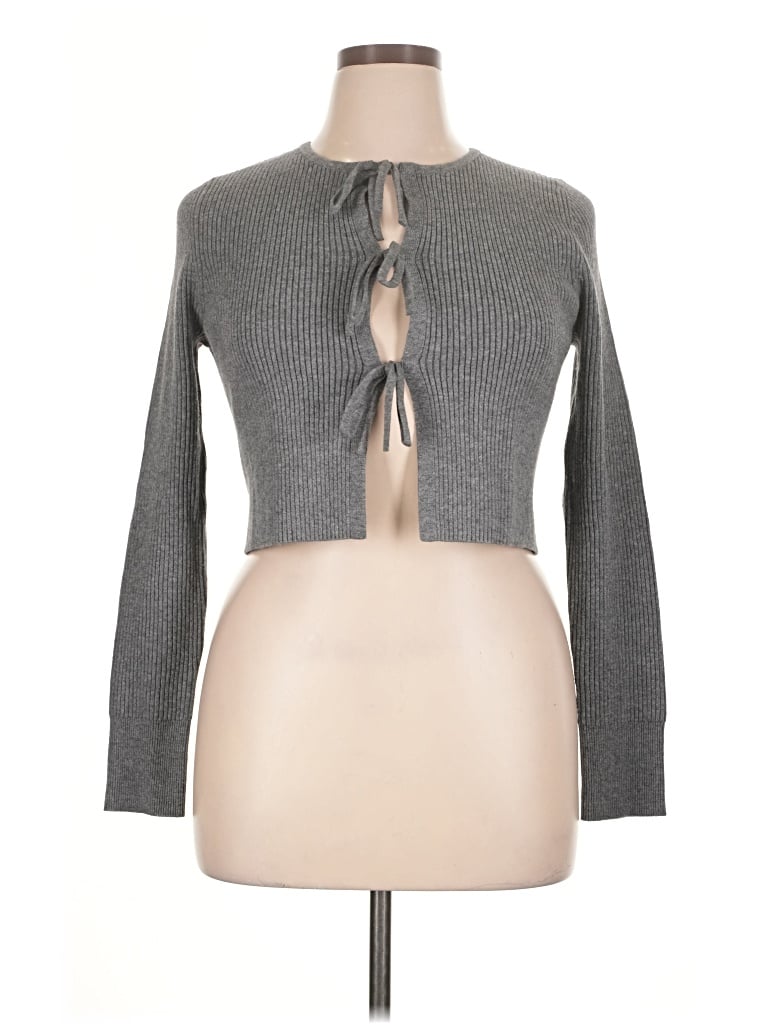 Pre-owned Wild Fable Cardigan Sweater In Gray