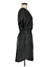 Express 100% Polyester Solid Black Casual Dress Size M - photo 4