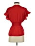 Max Studio 100% Polyester Red Short Sleeve Blouse Size S - photo 2
