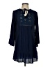 BoHo Me 100% Rayon Blue 3/4 Sleeve Top Size S - photo 1