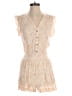 Grade & Gather Hearts Tan Romper Size S - photo 1