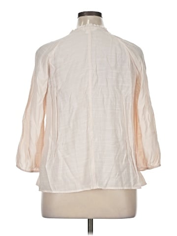 LC Lauren Conrad 3/4 Sleeve Button-Down Shirt (view 2)