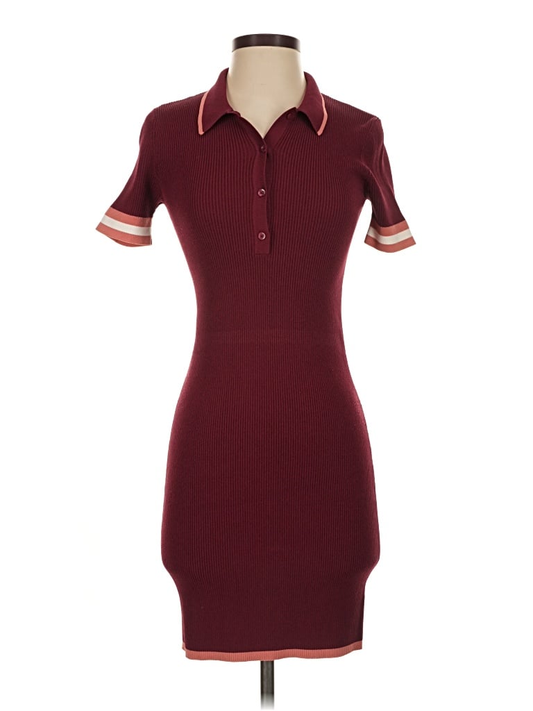 Pre-owned Sunday Best Casual Dress In Burgundy