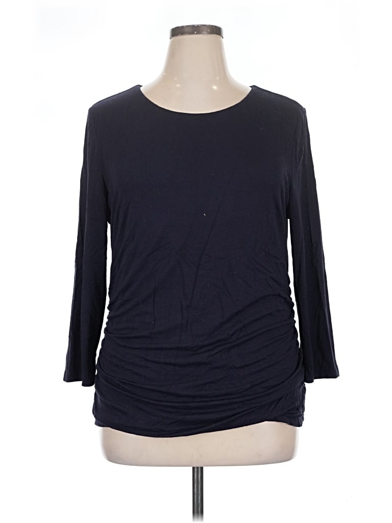 Pre-owned Talbots 3/4 Sleeve T-shirt In Blue