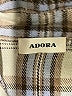 Adora 100% Polyester Plaid Tan Long Sleeve Blouse Size S - photo 7