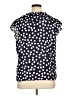 Counterparts 100% Polyester Polka Dots Blue Short Sleeve Blouse Size XL - photo 2