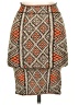 BCBGMAXAZRIA Graphic Orange Brown Casual Skirt Size XS - photo 2