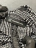 INC International Concepts 100% Polyester Houndstooth Silver Gray Long Sleeve Blouse Size XL - photo 7