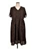 Polagram 100% Polyester Animal Print Brown Casual Dress Size XL - photo 1