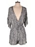 Peyton Jensen 100% Rayon Tweed Gray Romper Size M - photo 1