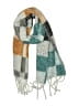Marcus Adler 100% Polyester Plaid Teal Gray Scarf One size - photo 1