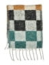 Marcus Adler 100% Polyester Plaid Teal Gray Scarf One size - photo 2