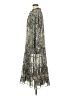Aqua 100% Polyester Paisley Silver Gray Casual Dress Size M - photo 5