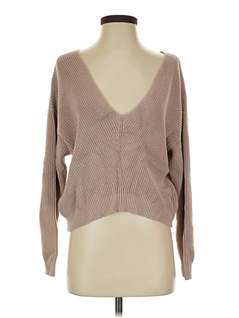 Pre-owned Lulus Cardigan Sweater In Tan