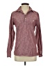 Express 100% Cotton Burgundy Long Sleeve Button-Down Shirt Size XS - photo 1