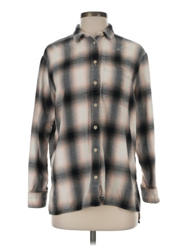 Madewell Flannel Oversized Ex-Boyfriend Shirt in Robson Plaid (view 1)