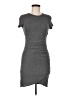 Dee Elly Solid Gray Casual Dress Size M - photo 1