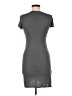 Dee Elly Solid Gray Casual Dress Size M - photo 2