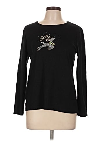 Karen Scott Long Sleeve Top (view 1)
