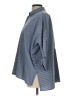 Zara Houndstooth Blue 3/4 Sleeve Button-Down Shirt Size L - photo 5