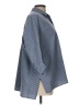 Zara Houndstooth Blue 3/4 Sleeve Button-Down Shirt Size L - photo 4