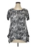 Apt. 9 Tweed Silver Short Sleeve T-Shirt Size 0X - photo 1