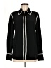 Diane von Furstenberg 100% Silk Black Blouse Size 8 - photo 1