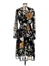 Boohoo 100% Polyester Print Black Casual Dress Size 6 - photo 2