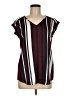 Express Outlet 100% Polyester Burgundy Short Sleeve Blouse Size M - photo 1