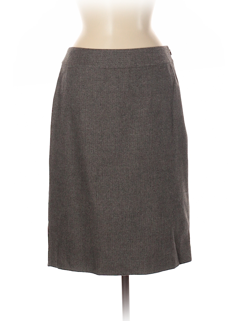 Ann Taylor Solid Gray Wool Skirt Size 6 - 96% off | thredUP