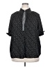 Max Studio Polka Dots Black 3/4 Sleeve Button-Down Shirt Size 2X - photo 1