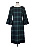 Talbots Plaid Teal Casual Dress Size 4 - photo 1