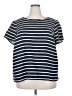 J.Jill Stripes Blue Short Sleeve Top Size 2X - photo 1