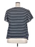 J.Jill Stripes Blue Short Sleeve Top Size 2X - photo 2