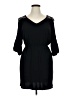 Modern Love Solid Black Casual Dress Size XL - photo 1