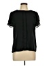 Worthington 100% Polyester Black Short Sleeve Blouse Size L (petite) - photo 1