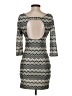 As U Wish 100% Polyester Chevron-herringbone Gray Casual Dress Size S - photo 2