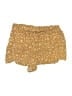 Vanilla Star 100% Rayon Floral Gold Orange Shorts Size L - photo 1