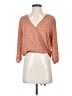 Veronica M. 100% Polyester Polka Dots Orange 3/4 Sleeve Blouse Size S - photo 1