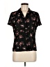 Casual Corner Annex 100% Polyester Floral Black Short Sleeve Blouse Size 8 (petite) - photo 1