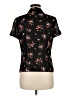 Casual Corner Annex 100% Polyester Floral Black Short Sleeve Blouse Size 8 (petite) - photo 2