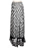 Robert Louis Chevron-herringbone Silver Casual Skirt Size L - photo 2