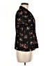Casual Corner Annex 100% Polyester Floral Black Short Sleeve Blouse Size 8 (petite) - photo 4
