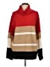 H By Halston Color Block Red Turtleneck Sweater Size L - photo 1