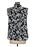 Ann Taylor LOFT 100% Polyester Black Sleeveless Blouse Size M - photo 2