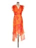 Xscape 100% Polyester Tie-dye Orange Cocktail Dress Size 12 - photo 1