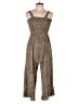 Shein 100% Polyester Animal Print Brown Jumpsuit Size L - photo 1