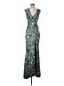 Mac Duggal 100% Polyester Stars Silver Cocktail Dress Size 2 - photo 1