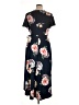 Fortune + Ivy Floral Black Blue Casual Dress Size 1X - photo 2